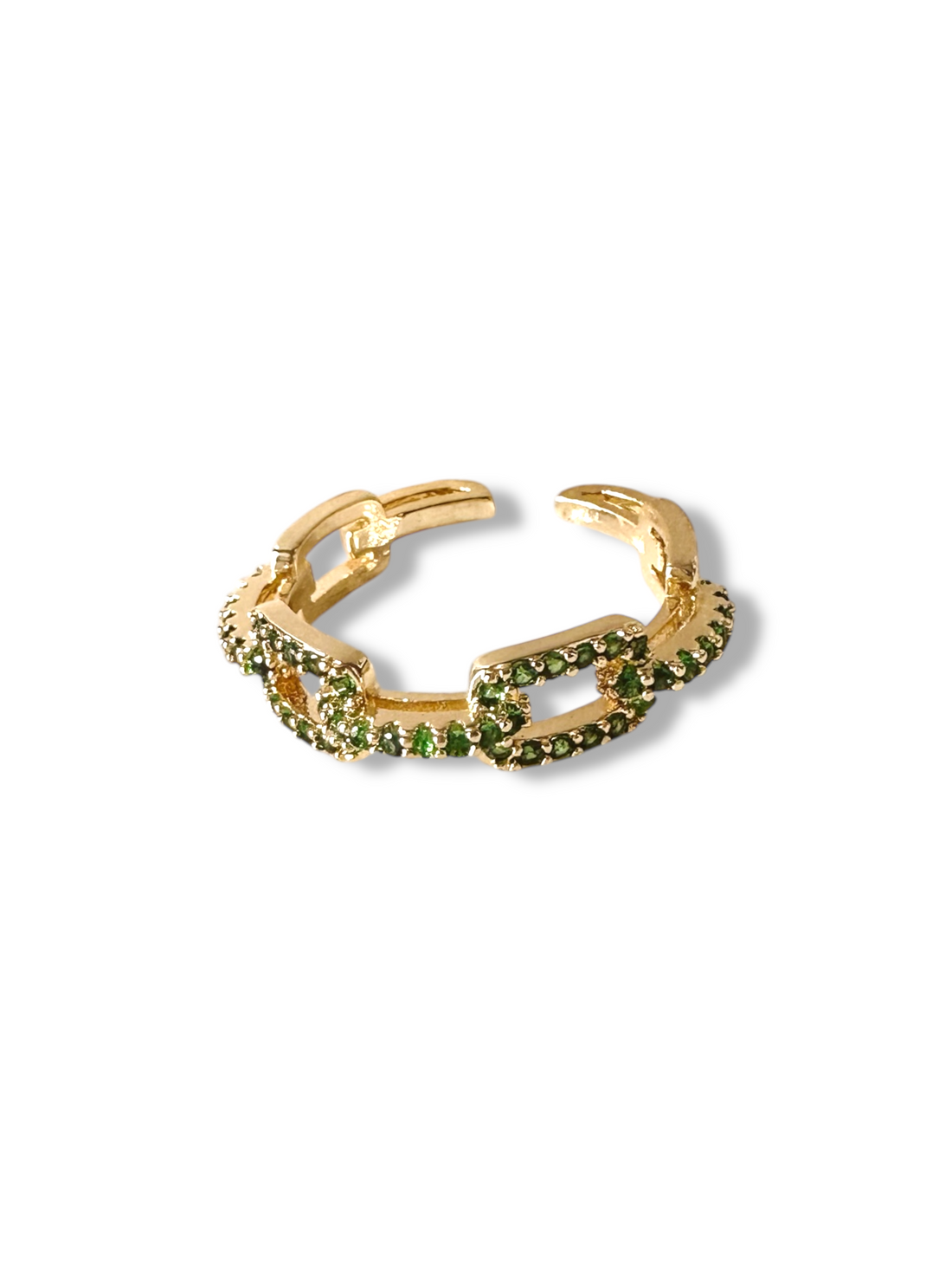 Anillo Eslabones Esmeralda