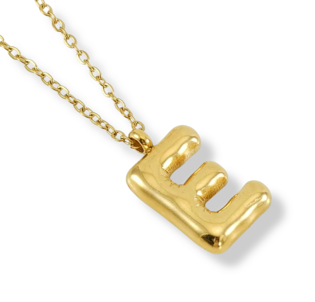 Collar Inicial Globo Dorado