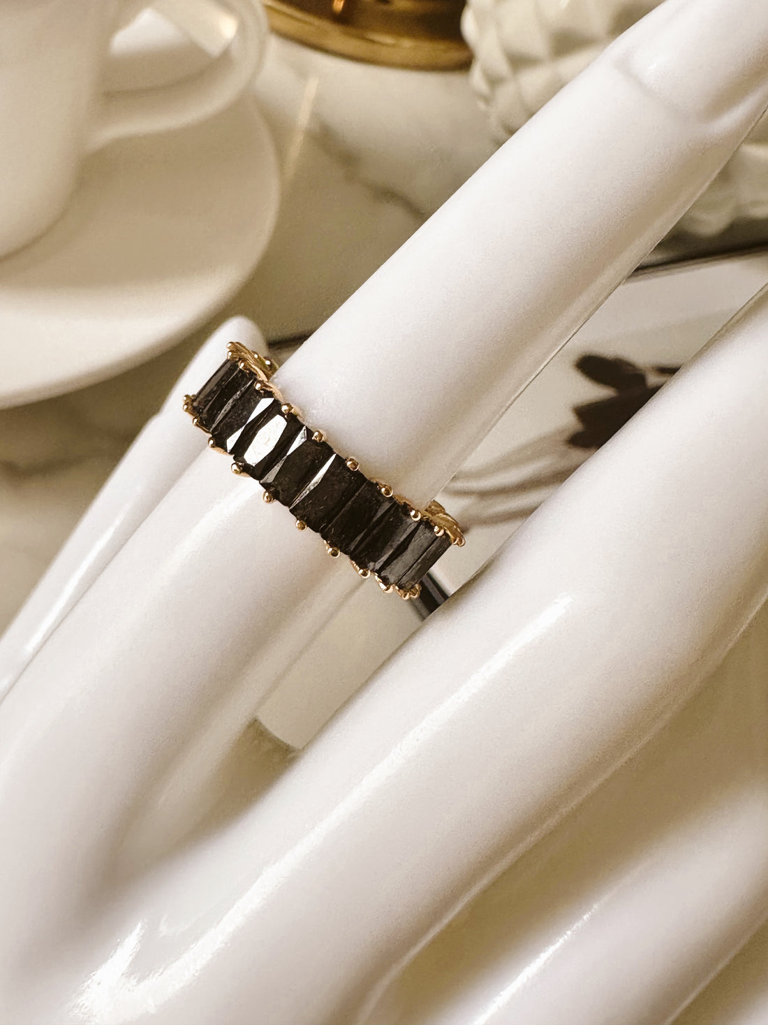 Anillo Baguette Negro