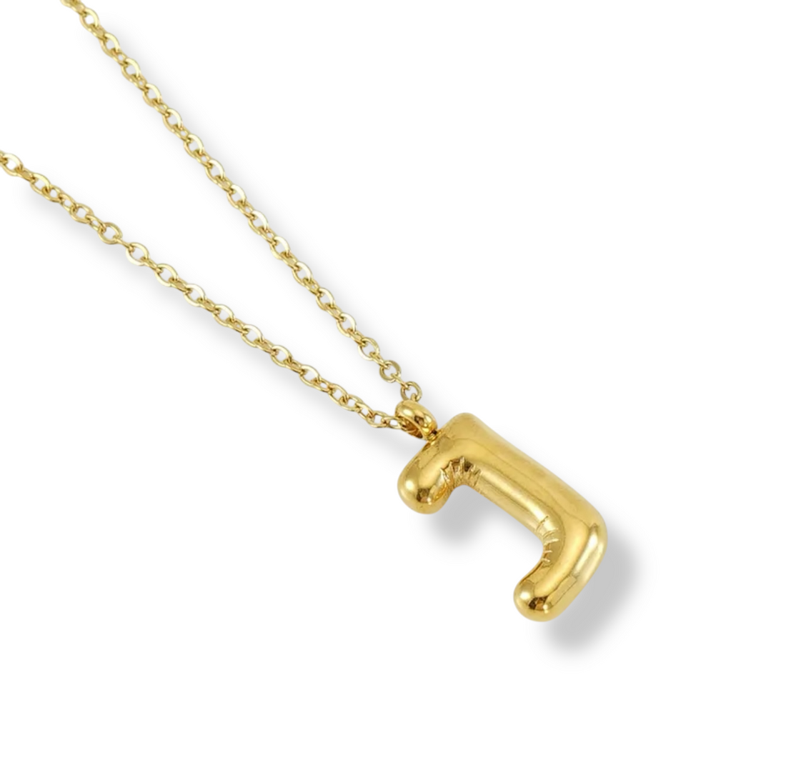 Collar Inicial Globo Dorado