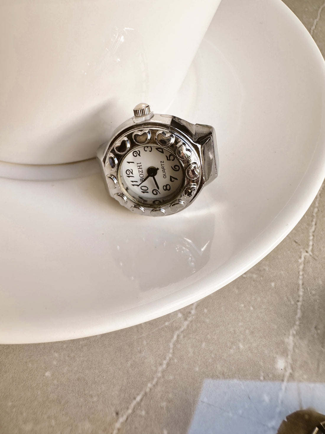 Anillo Reloj plateado – tierradiamante