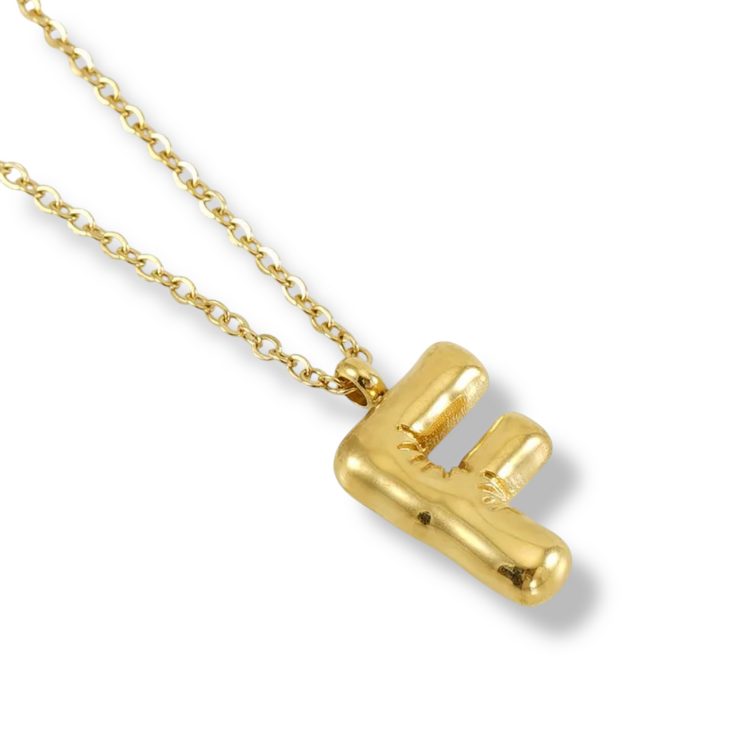 Collar Inicial Globo Dorado