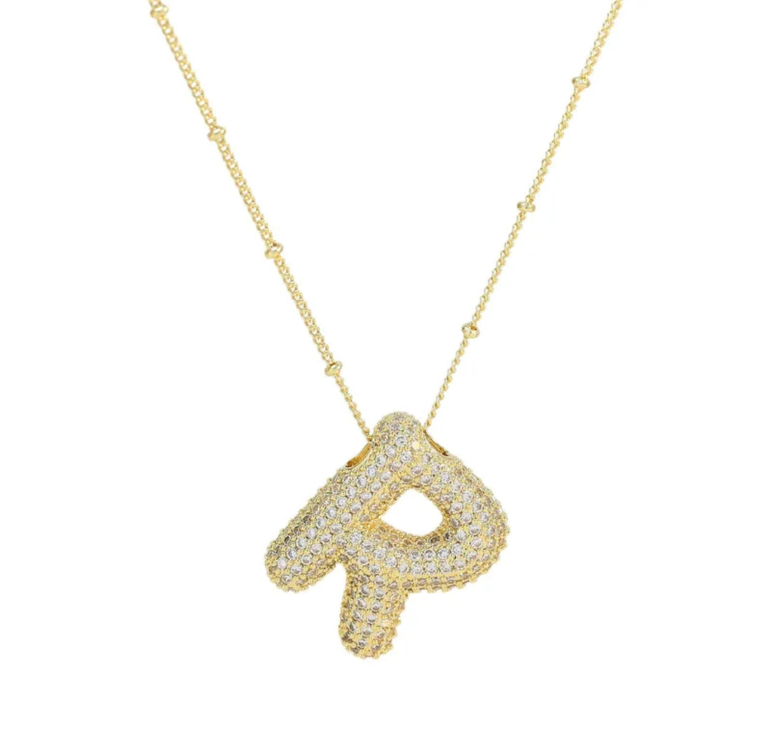 Collar Inicial Globo Circonias