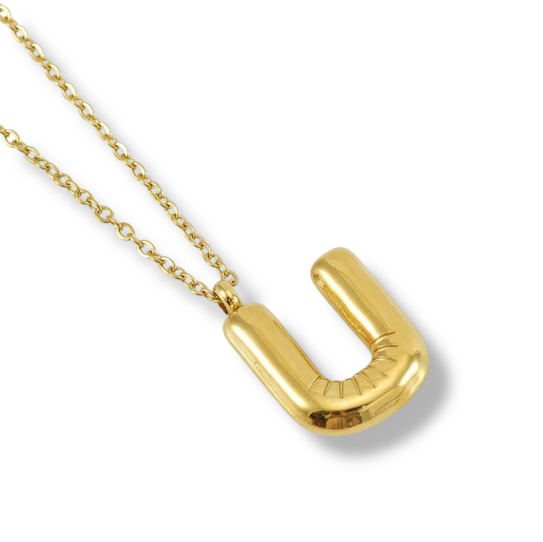 Collar Inicial Globo Dorado