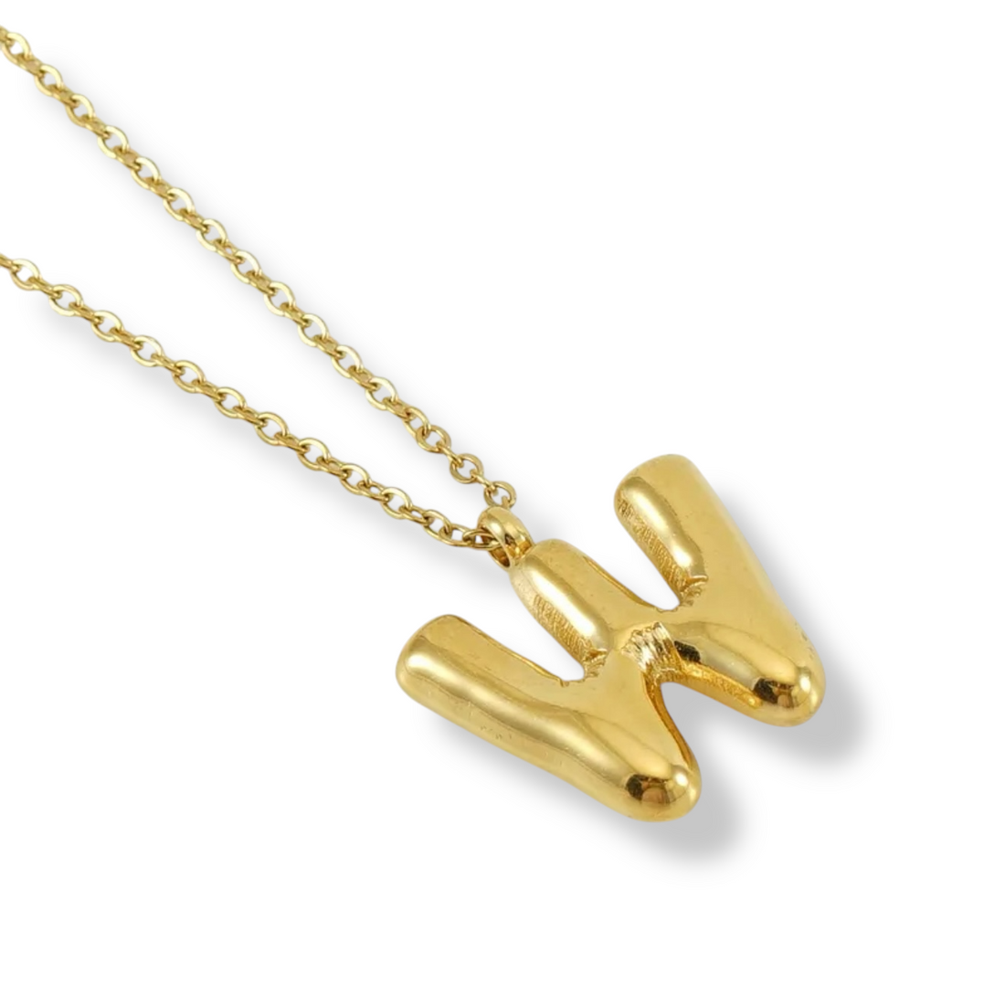 Collar Inicial Globo Dorado