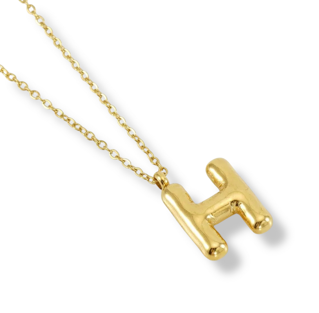 Collar Inicial Globo Dorado