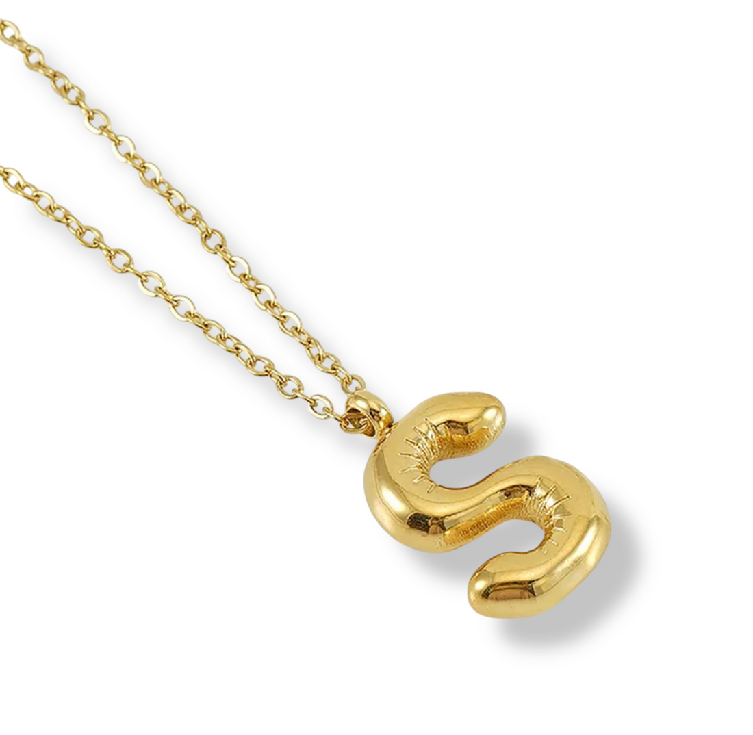 Collar Inicial Globo Dorado