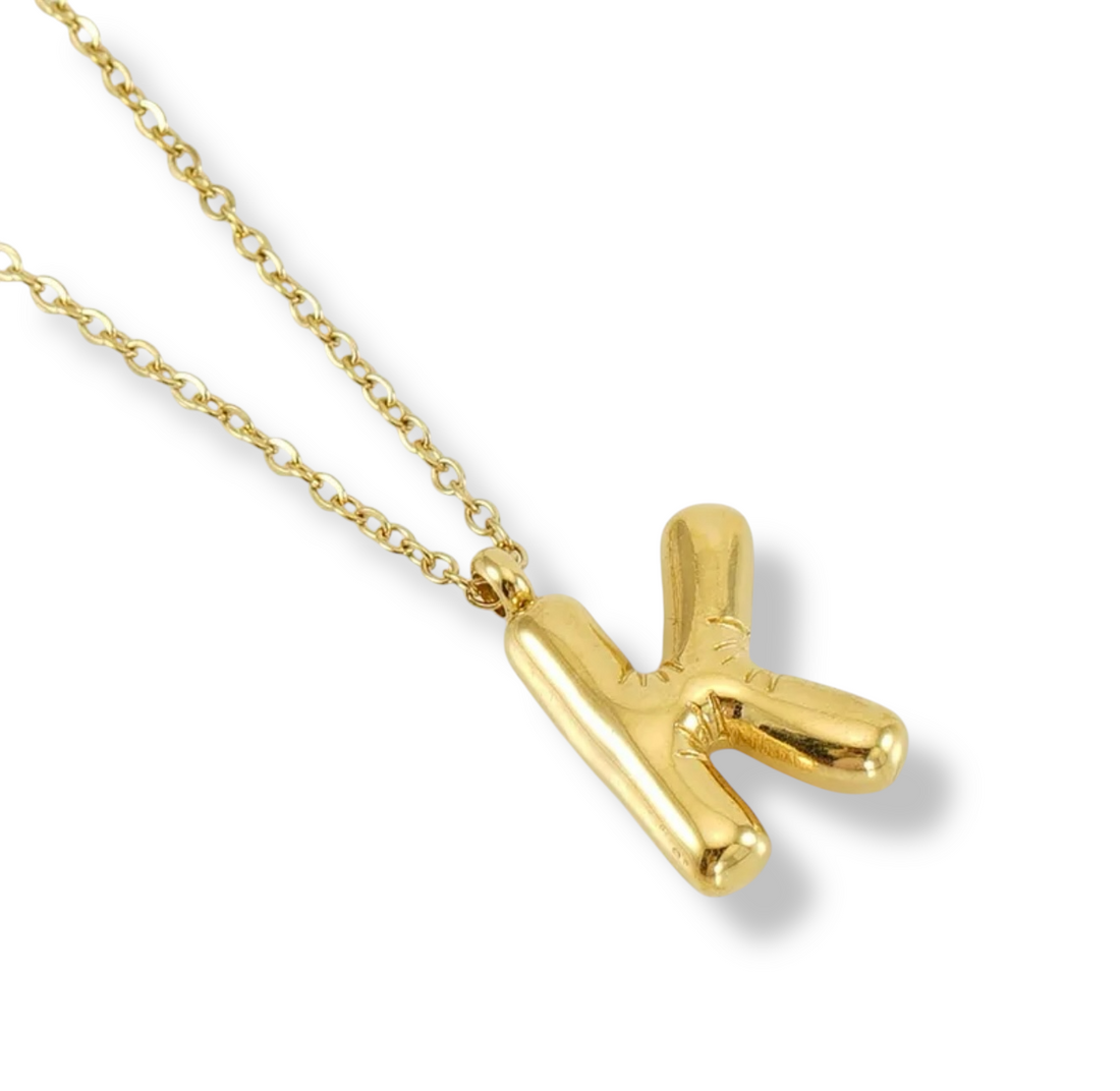Collar Inicial Globo Dorado