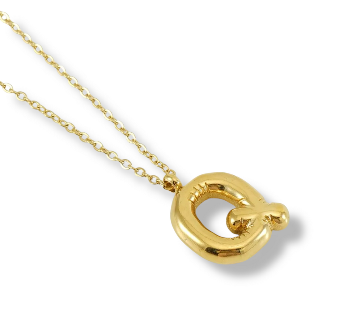 Collar Inicial Globo Dorado
