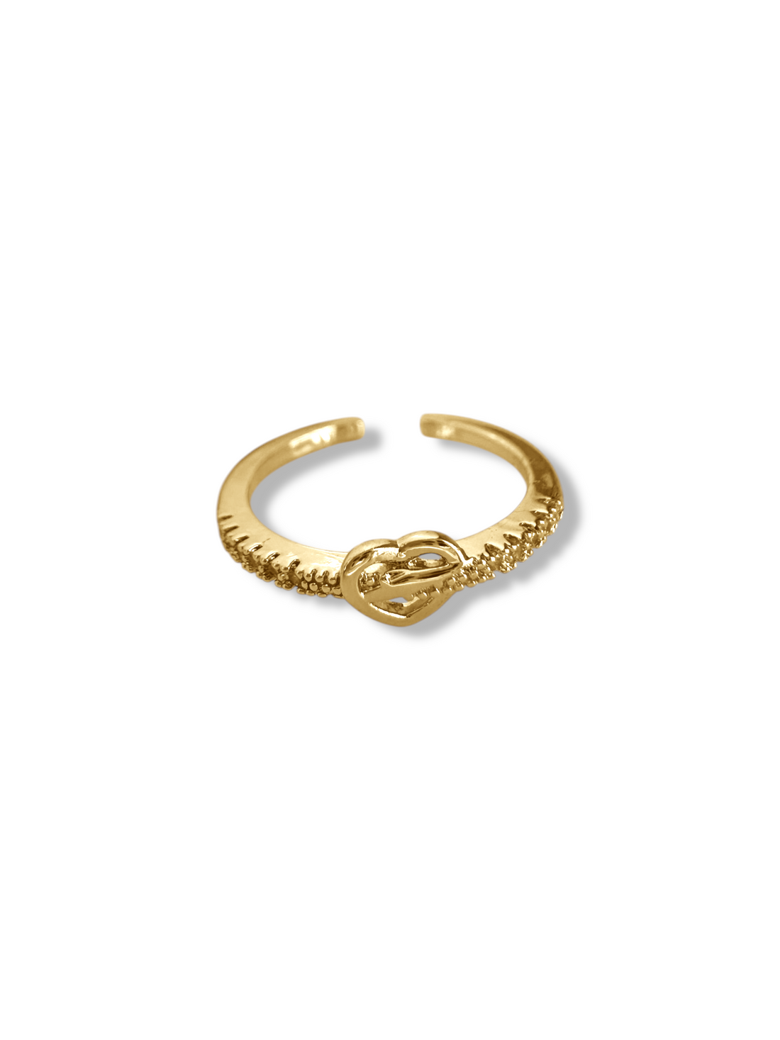 Anillo medio dedo corazón