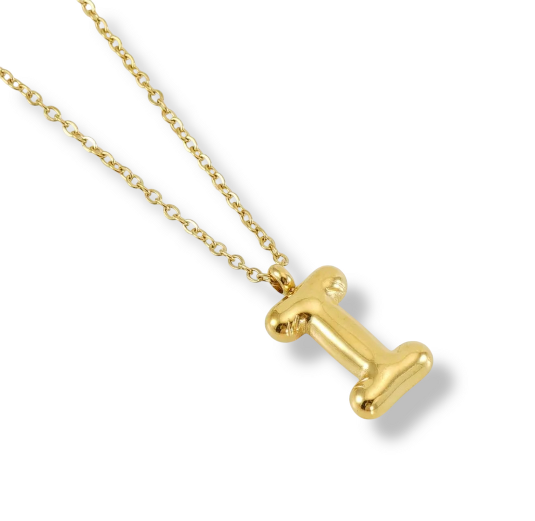 Collar Inicial Globo Dorado