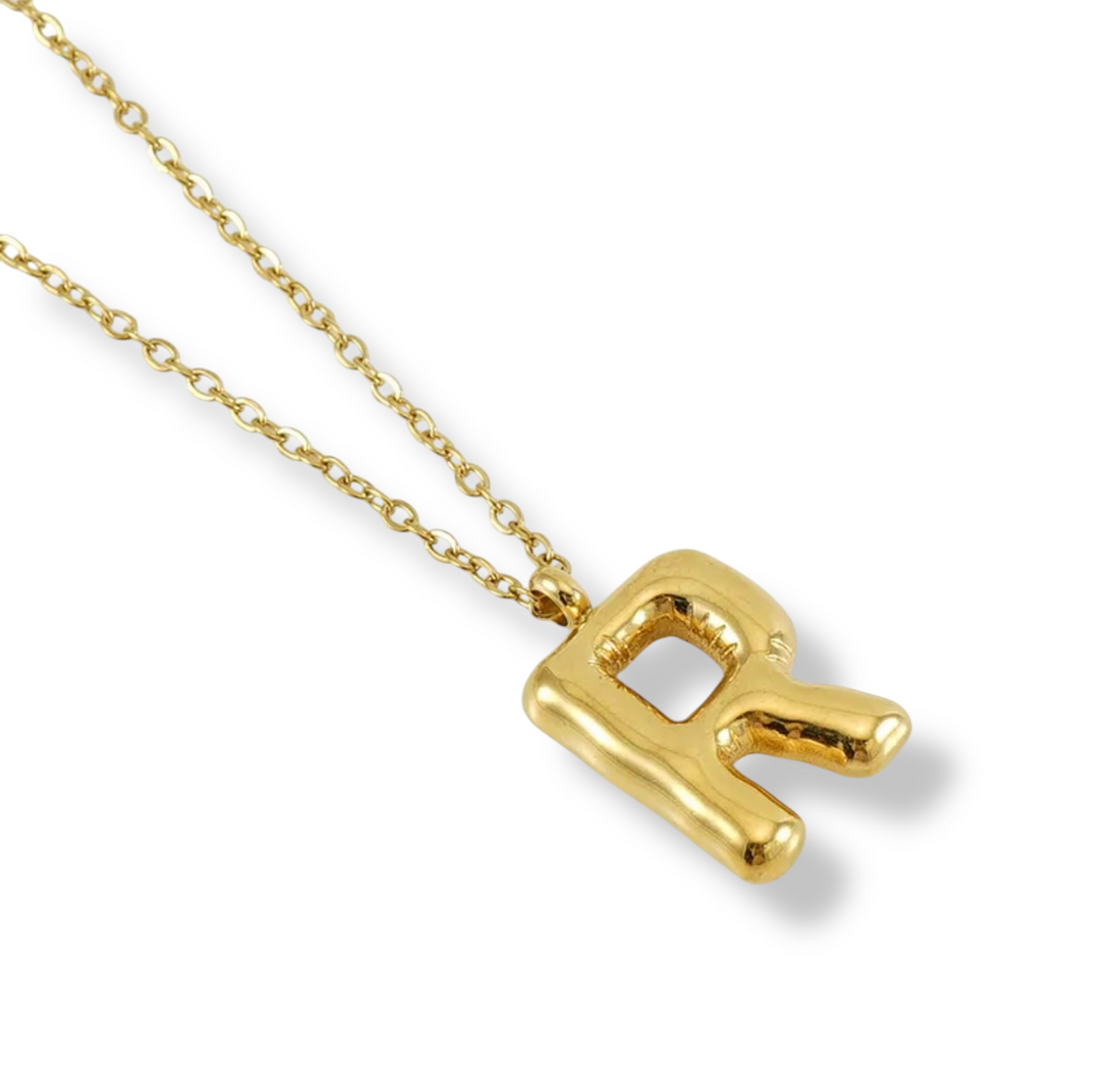 Collar Inicial Globo Dorado